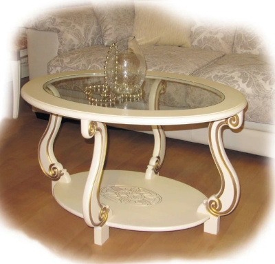 Стол журнальный Овация С слоновая кость 