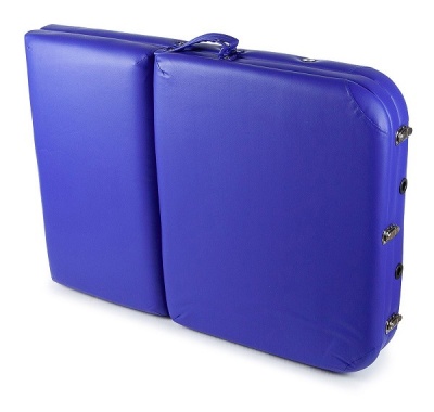 Массажный стол 70 см складной 3-с деревянный синий