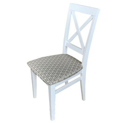 Стул Кристофер МДК-63 Эмаль белая Жаккард Лоди 29/2 