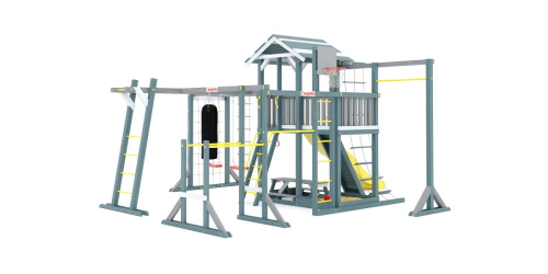 Детская спортивная площадка для дачи Савушка Семейная Индиго