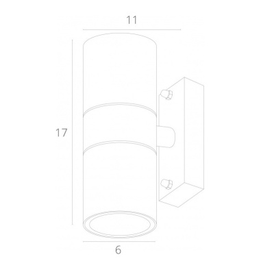 Бра уличное Arte Lamp Mistero A3302AL-2WH