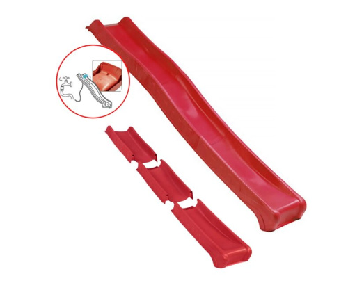 Скат сборный KBT Rocli для детской горки 2,9 м красный