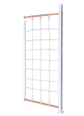Детский спортивный комплекс Perfetto sport Verticale in legno con rete bianco-naturale PS-134 стойка с сеткой