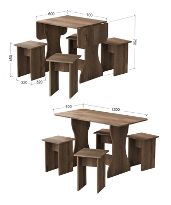 Обеденная группа Остин СН-130 дуб экспрессив бронзовый 