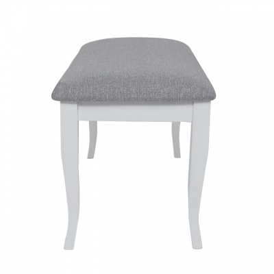 Банкетка МДК-81-01 Эмаль белая Ролан серый 