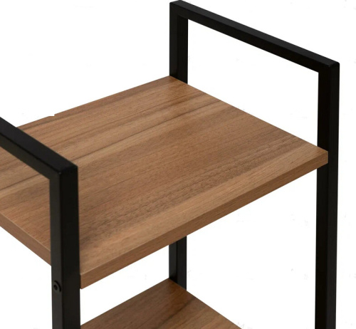 Стеллаж Leset Стилвуд 15 узкий 5 полок черный орех лион светлый 