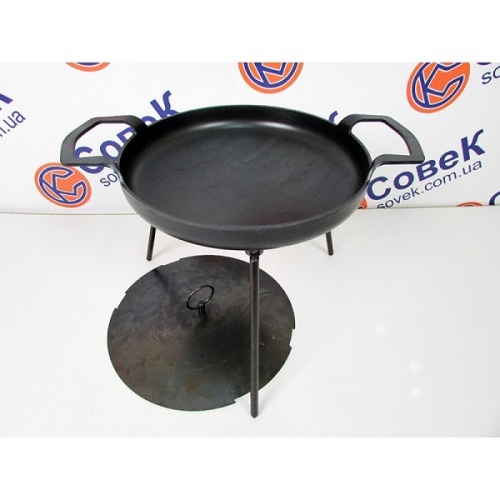 Сковорода дисковая 41 см с крышкой