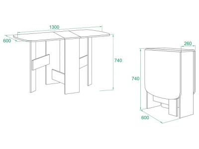 Стол раскладной Сокол СП-10.1 венге 