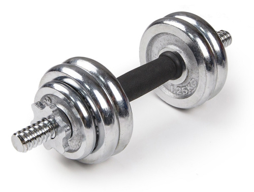 Набор хромированных гантелей в чемодане ATLAS SPORT с соединительным грифом 15 кг