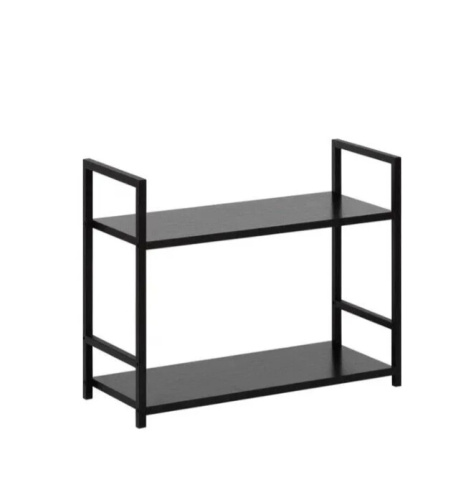 Стеллаж Leset Стилвуд 22 широкий 2 полки черный 