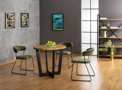 Стол обеденный SIGNAL CONO дуб натуральный/черный 