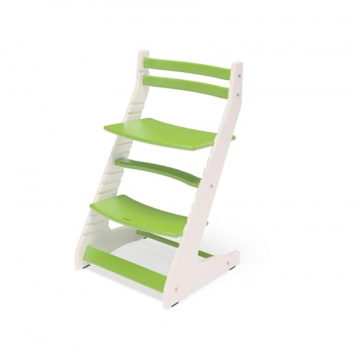 Растущий регулируемый стул Вырастайка Eco Prime белый зеленый 