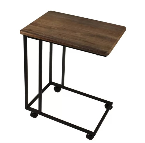 Стол приставной МеталлАрт М007 коричневый дуб черный 