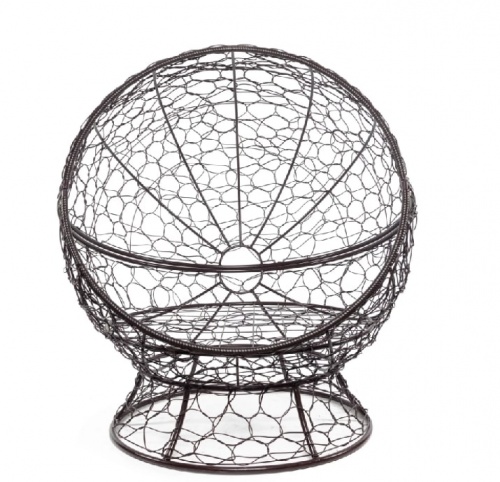 Кресло садовое M-Group Апельсин 11520205 коричневый ротанг коричневая подушка