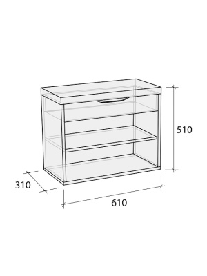 Банкетка Этна СН-122.07 дуб крафт белый 