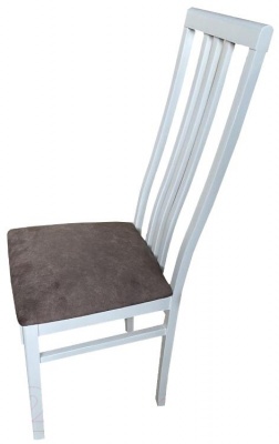 Стул МДК-82 Эмаль белая Микровелюр коричневый 