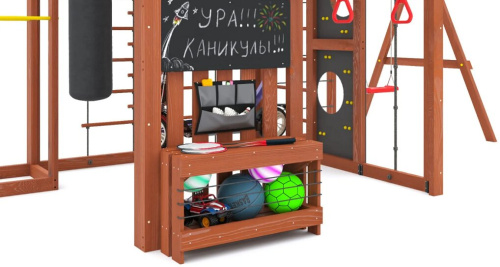 Детская спортивная площадка для дачи Савушка КУБ-6 Махагон