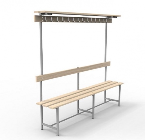 Скамья СВТ-9 с крючками полкой 