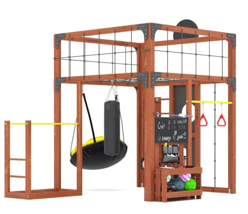 Детская площадка для дачи Савушка КУБ-1 Махагон