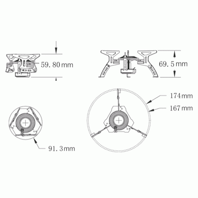 Горелка газовая туристическая Fire-Maple FMS-105