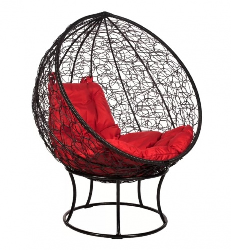 Кресло садовое BiGarden Orbis Black красная подушка