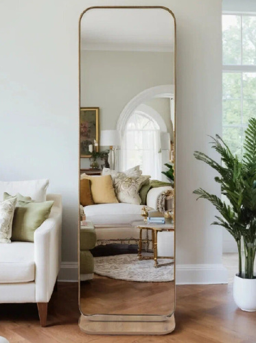 Зеркало напольное Стелла 4 дуб крафт золотой 