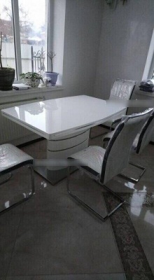 Стол обеденный SIGNAL FANO 180 белый лак 