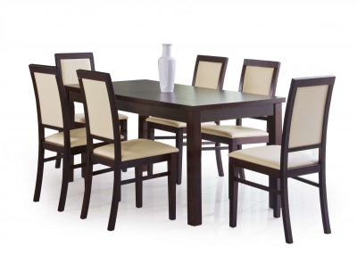 Стул HALMAR SYLWEK1 т.орех ткань Torent Beige 