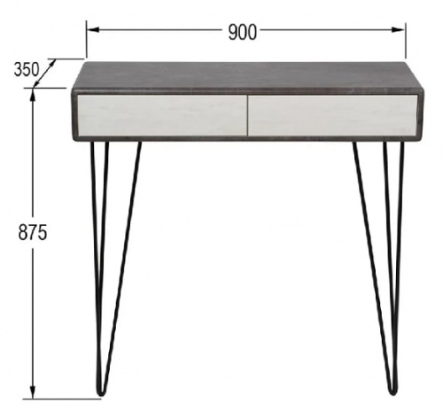 Стол-консоль Телфорд серый бетон 