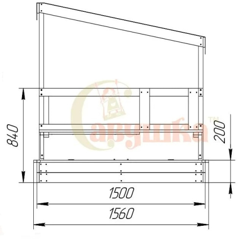 Игровой комплекс для дачи Песочный дворик Савушка-2