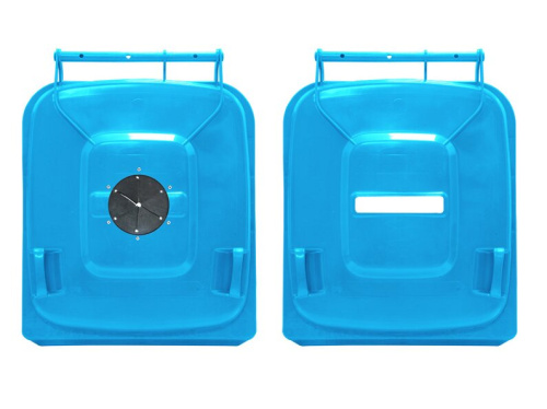 Мусорный контейнер 240л на колесах синий