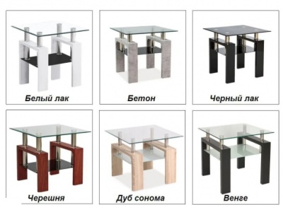 Стол журнальный SIGNAL LISA D серый 