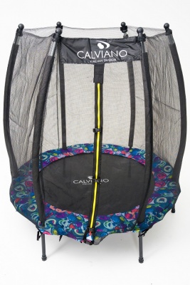 Батут на резинках с защитной сеткой Calviano 140 см 4,5ft master smile elastic band