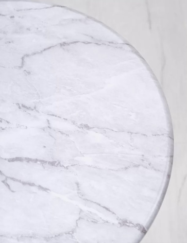 Стол приставной МеталлАрт М015 белый мрамор золото 