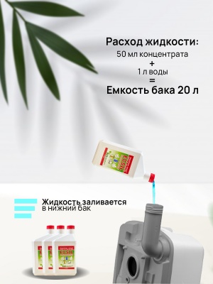Жидкость для туалетных кабин ECSIL 1л.