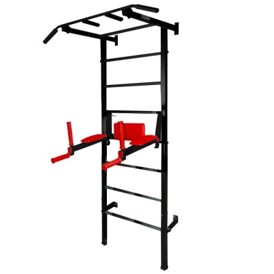 Шведская стенка ЭКТА PRO 3 черно-красная