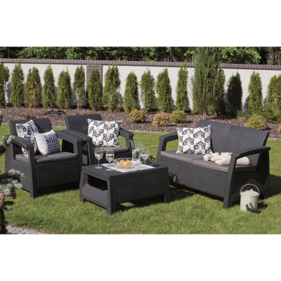 Скамья двухместная CORFU II LOVE SEAT -GRP426-STD 
