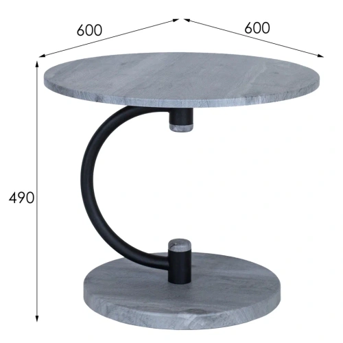 Стол журнальный Дуэт 13 орех гикори gray 