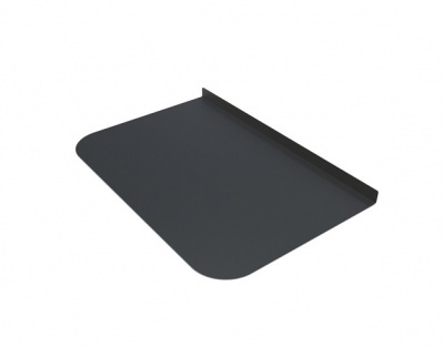 Лист предтопочный BLACK 600х400х0,5мм (R75)