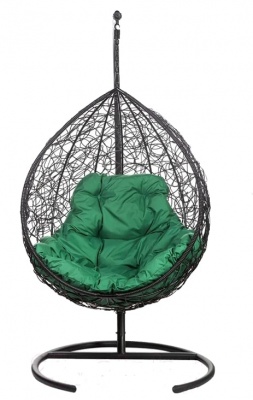 Кресло подвесное BiGarden Tropica Black зеленая подушка 