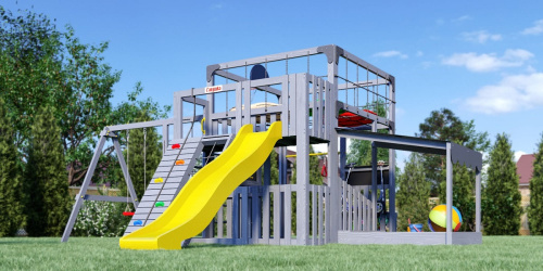 Детская площадка для дачи Савушка КУБ-5 Серый