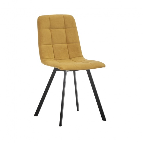 Стул Leset Скай металл черный велюр Mustard 