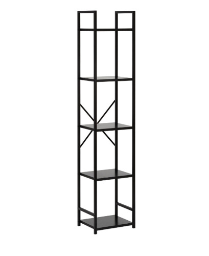 Стеллаж Leset Стилвуд 15 узкий 5 полок черный 