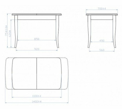 Стол Виртус Black 