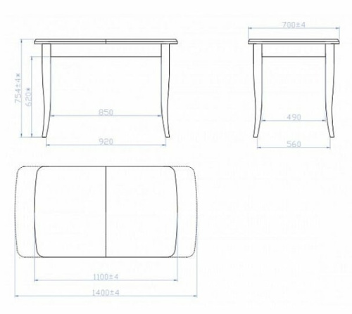 Стол Виртус Black 