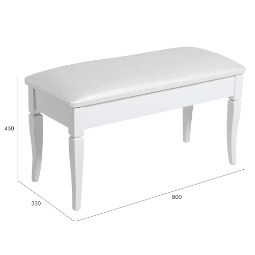 Банкетка Вивальди М экокожа белый 