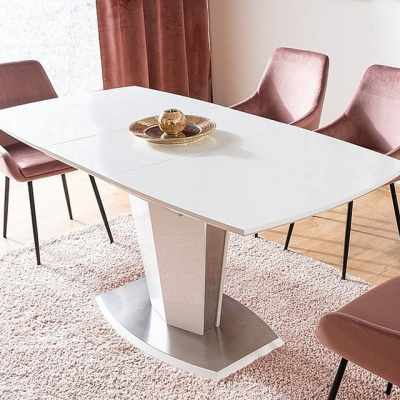 Стол обеденный SIGNAL HOUSTON раскладной белый мат 