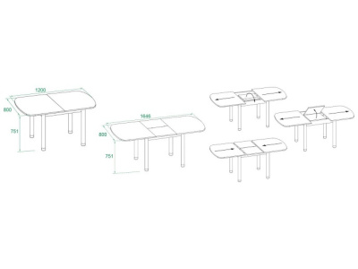 Стол обеденный Сокол СО-3м белый 