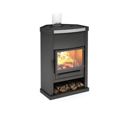 Печь-камин отопительно-варочный Теплодар ОВ-120 угловой