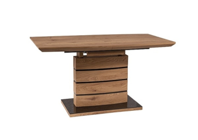 Стол обеденный SIGNAL LEONARDO 140 раскладной дуб/черный 